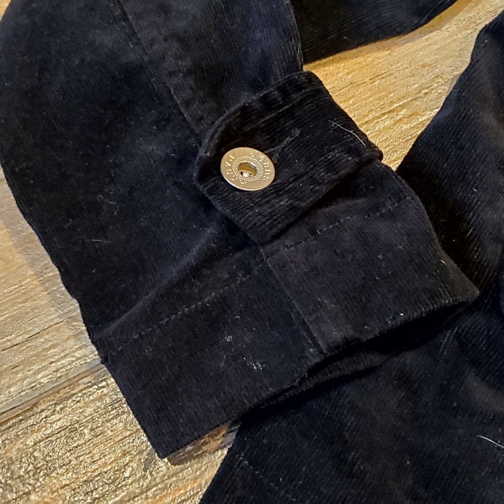 🔹️Annva Jeans USA Black Corduroy Buttoned Front Blazer Jacket XLarge - Picture 6 of 9
